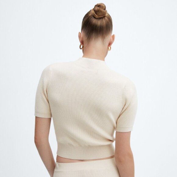 Mango mock neck short sleeve sweater - Picture 2 of 3